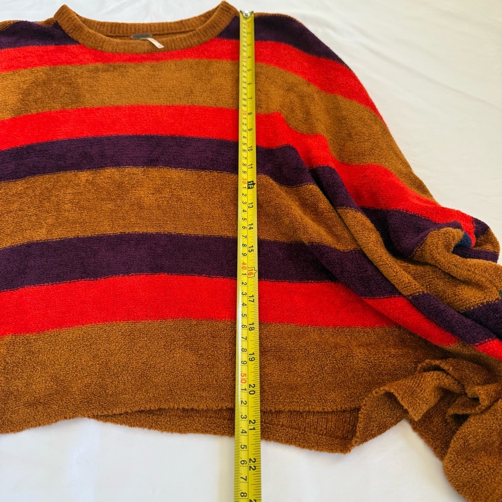 Free People Red and Brown Two tone Sweater Size Xs - Picture 3 of 6